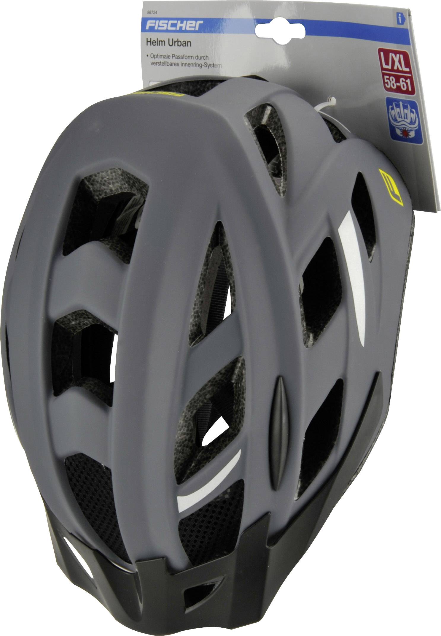 FISCHER FAHRRAD Urban Levin S/M Kask MTB szary, czarny Rozmiar ubrań=M - obrazek 1