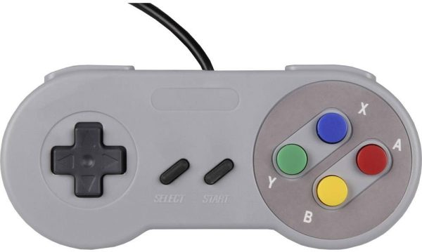 Joy-it Gamepad SNES Design Gamepad Raspberry Pi®, Uniwersalny szary