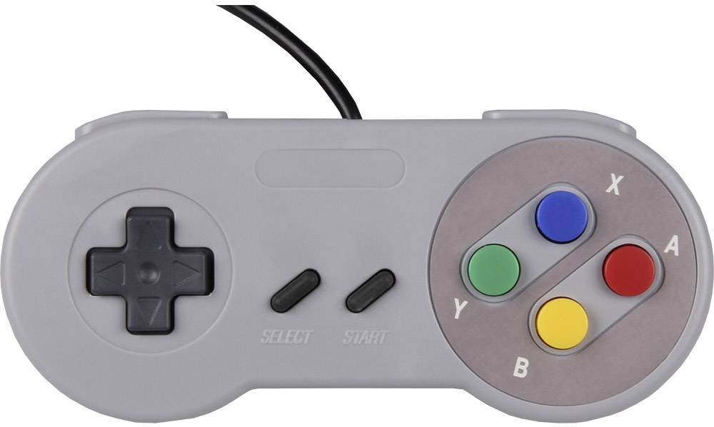 Joy-it Gamepad SNES Design Gamepad Raspberry Pi®, Uniwersalny szary - obrazek 1