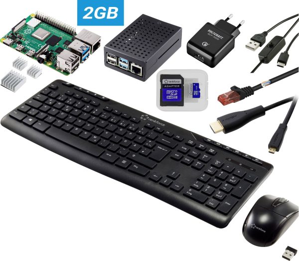 TRU COMPONENTS Pro Set Raspberry Pi® 4 model B 3 GB 4 x 1.5 GHz zaw. zasilacz, zaw. obudowę, zaw. radiator, zaw. kabel H