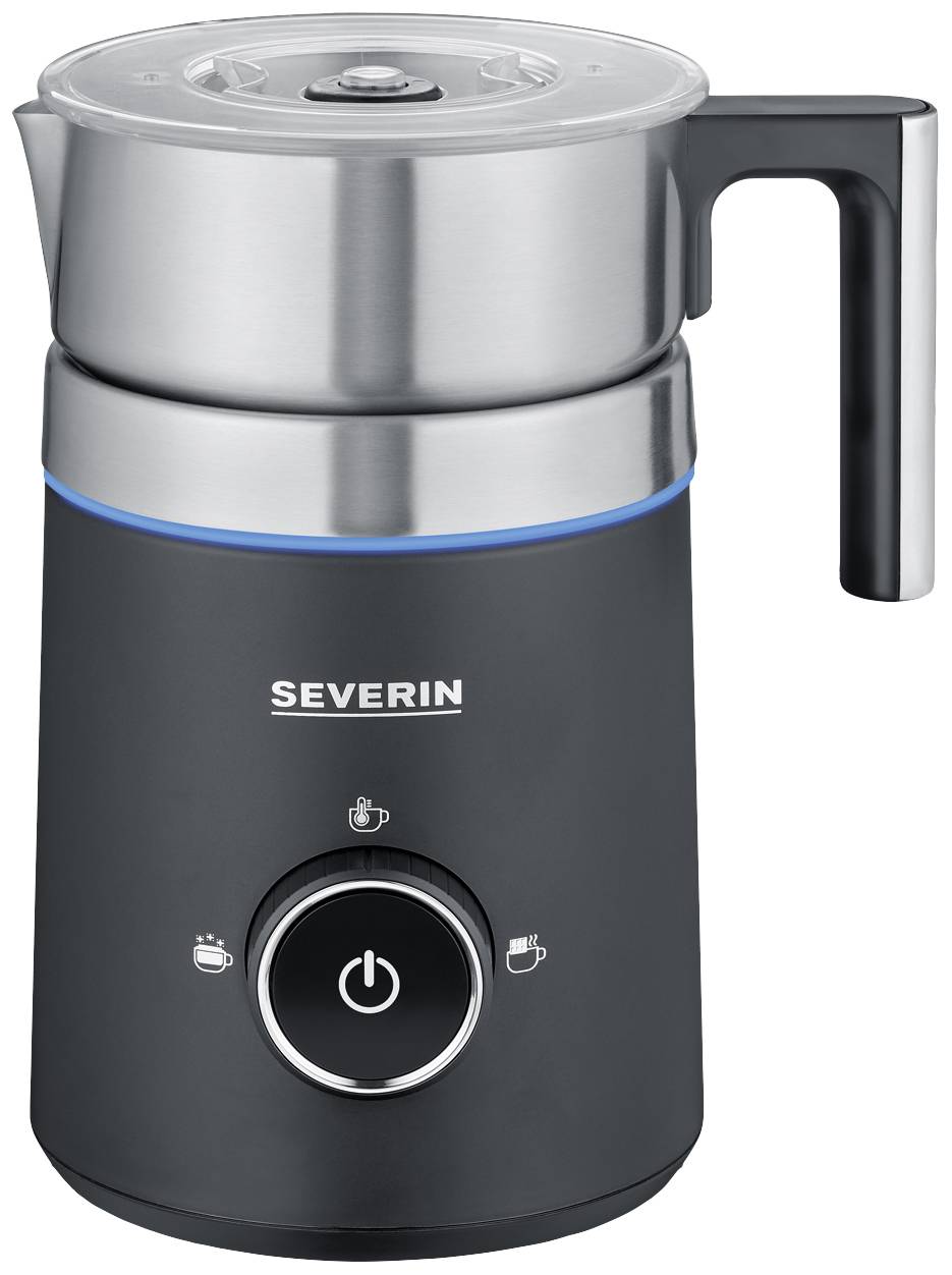 Spieniacz do mleka Severin SM 3585, stali szlachetnej (szczotkowanej), czarny (matowy), 500 W - obrazek 1