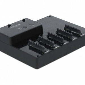 Delock 64098 SATA 6 Gb/s, USB-B, Gniazdo DC 3,5 mm Stacja dokująca do dysków twardych z funkcją klonowania, z hubem USB Delock 64098 SATA 6 Gb/s, USB-B, Gniazdo DC 3,5 mm Stacja dokująca do dysków twardych z funkcją klonowania, z hubem USB