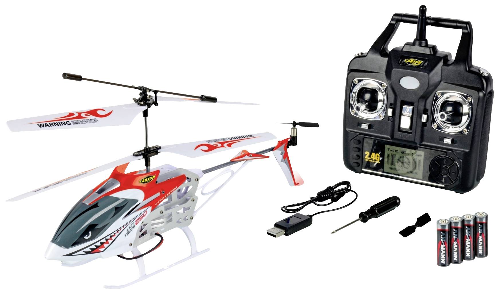 Carson RC Sport Easy Tyran 250 Helikopter RC dla początkujących RtF - obrazek 1