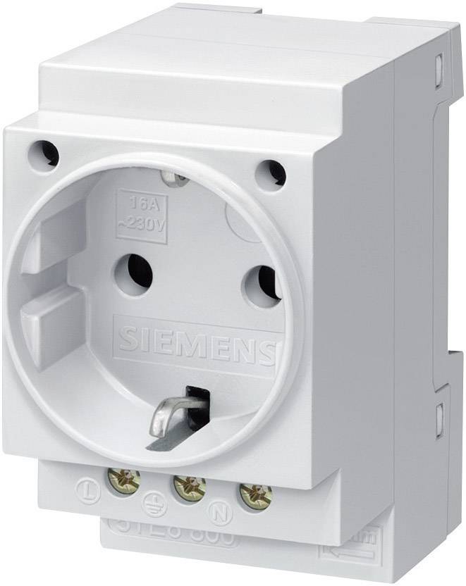 Gniazdo elektryczne ze stykiemochronnym, Siemens 5TE6800, montaż na szynie DIN, 250 V - obrazek 1