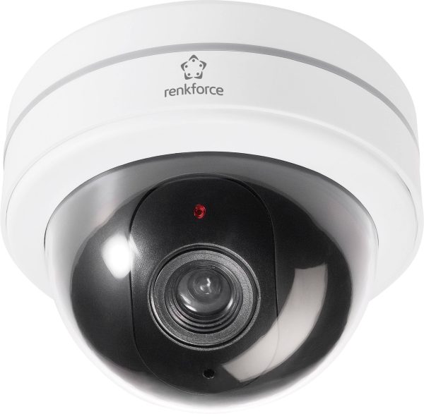 Atrapa kamery kopułkowej Renkforce 454422, Z migającą lampką LED, (Ø x W) 126 mm x 94 mm Atrapa kamery kopułkowej Renkforce 454422, Z migającą lampką LED, (Ø x W) 126 mm x 94 mm
