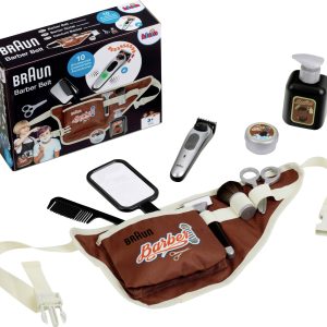 Zestaw Theo Klein 5838 Braun Barber Set I Saszetka z wieloma narzędziami fryzjerskimi I Elektryczna zabawka do trymera d Zestaw Theo Klein 5838 Braun Barber Set I Saszetka z wieloma narzędziami fryzjerskimi I Elektryczna zabawka do trymera d