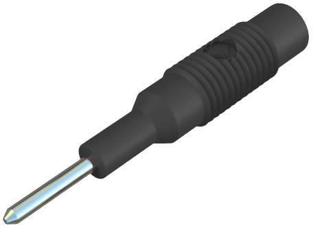 Adapter bananowy SKS Hirschmann, O 2 mm/4 mm, czarny - obrazek 1