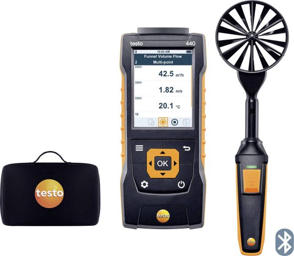 testo 440 Set 100 mm Anemometr Kalibracja (ISO)