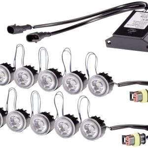 Zestaw lamp samochodowych do jazdy dziennej LED Hella 2PT 010 458-801, 5 diod, 12/24 V Zestaw lamp samochodowych do jazdy dziennej LED Hella 2PT 010 458-801, 5 diod, 12/24 V