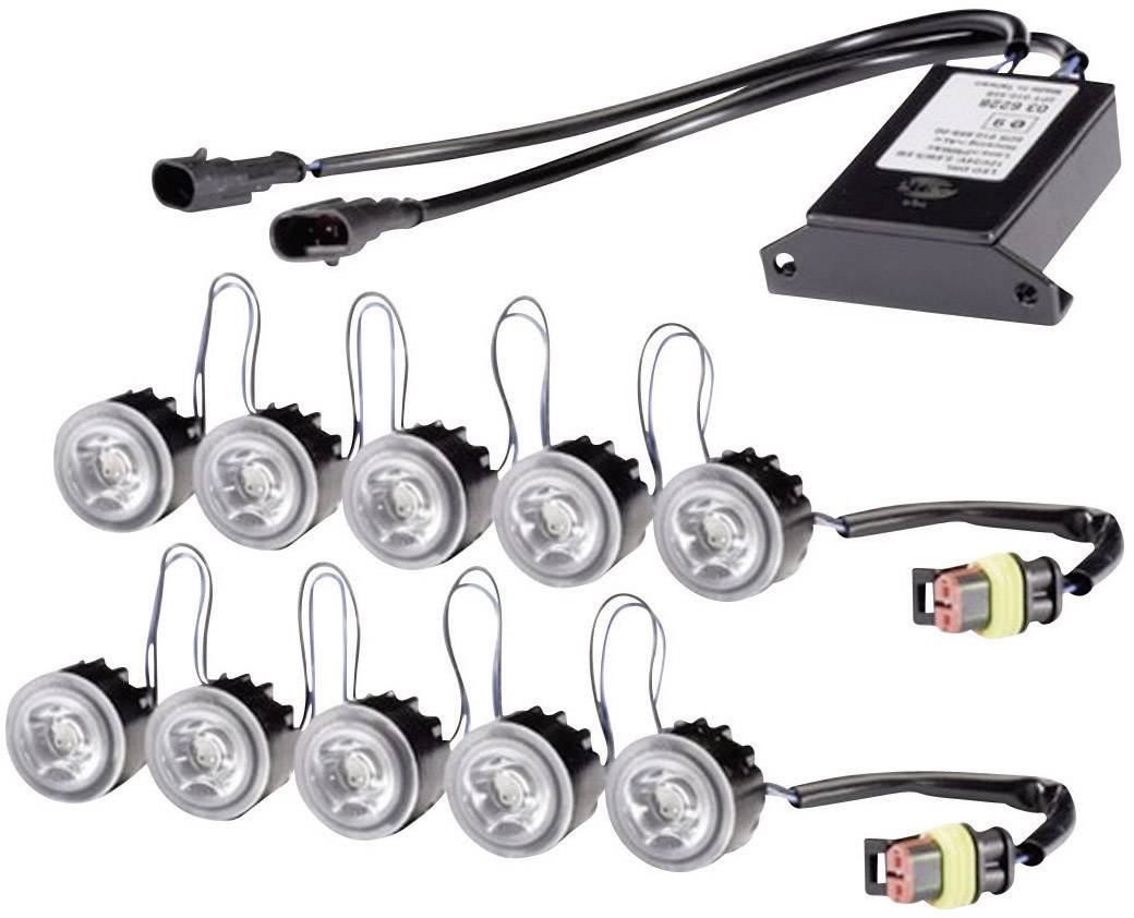 Zestaw lamp samochodowych do jazdy dziennej LED Hella 2PT 010 458-801, 5 diod, 12/24 V - obrazek 1