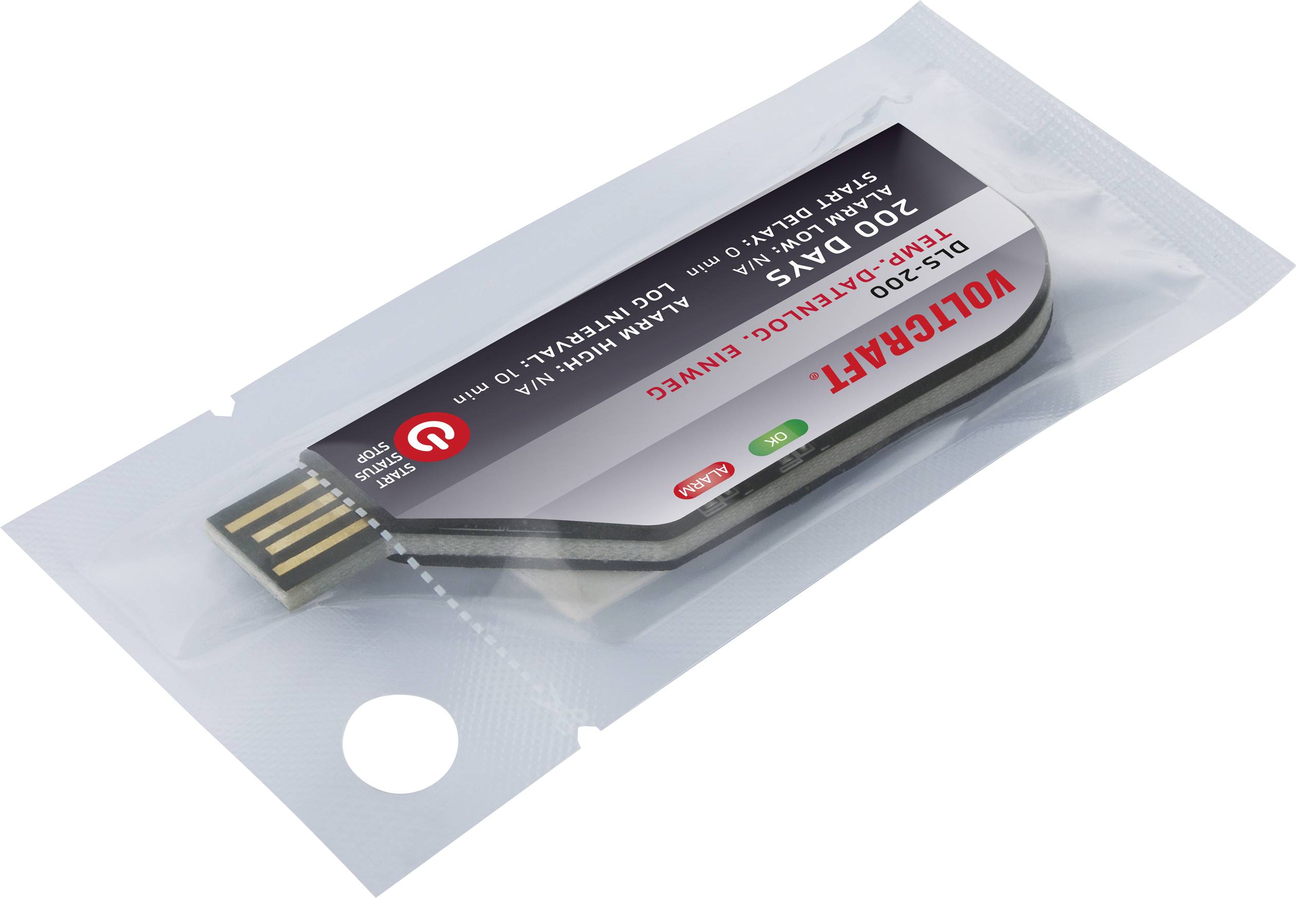 Rejestrator temperatury VOLTCRAFT DLS-200 VC-11576730 -30 do 70 °C - obrazek 1
