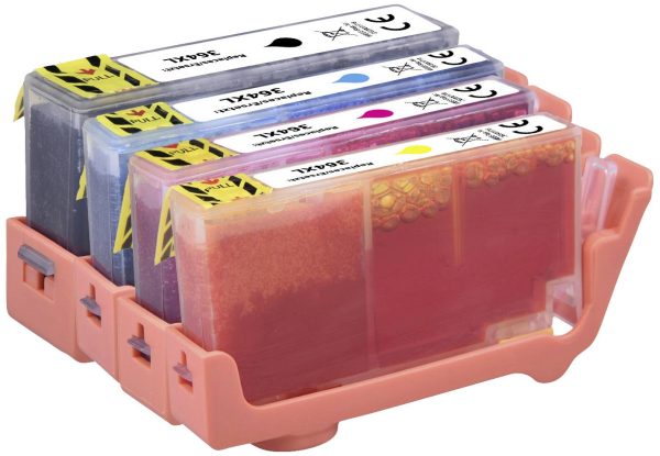 Renkforce atrament Zamiennik HP 364XL, N9J74AE, CN684AE, CB323EE, CB324EE, CB325EE zamiennik Czarny, Cyjan, Magenta, Żół