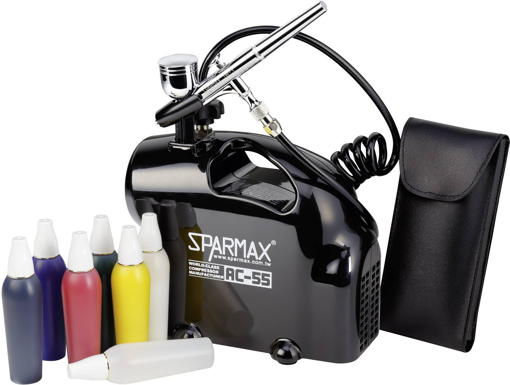 Zestaw startowy aerografu z kompresorem Sparmax SK-55 SK-55 - obrazek 1