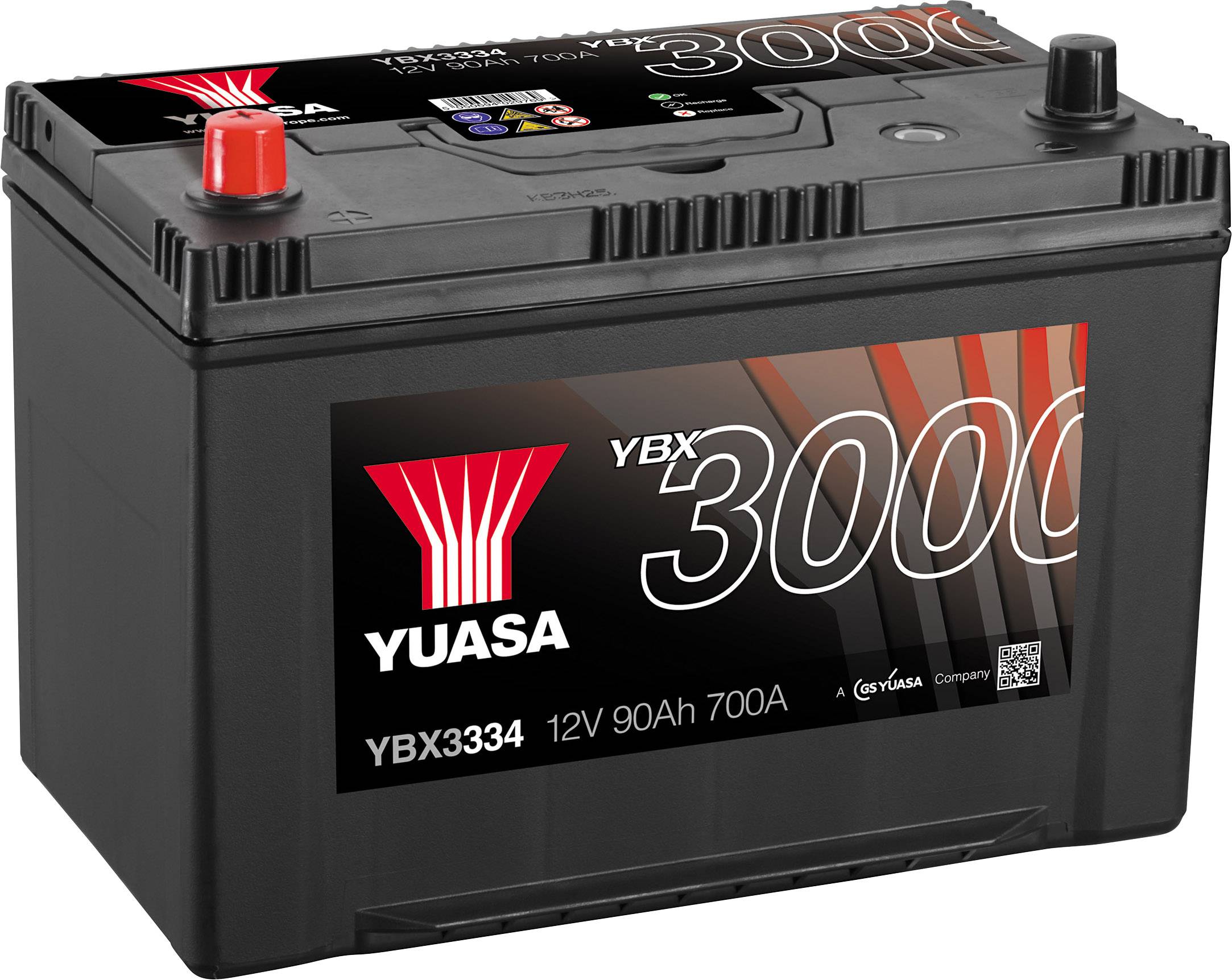 Yuasa SMF YBX3334 Akumulator samochodowy 90 Ah Połączenie biegunów: T1 - obrazek 1