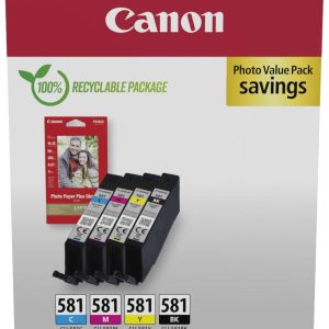 Canon atrament CLI-581 tusz oryginalny Combi-Pack Czarny, Cyjan, Magenta, Żółty 2106C006 Canon atrament CLI-581 tusz oryginalny Combi-Pack Czarny, Cyjan, Magenta, Żółty 2106C006