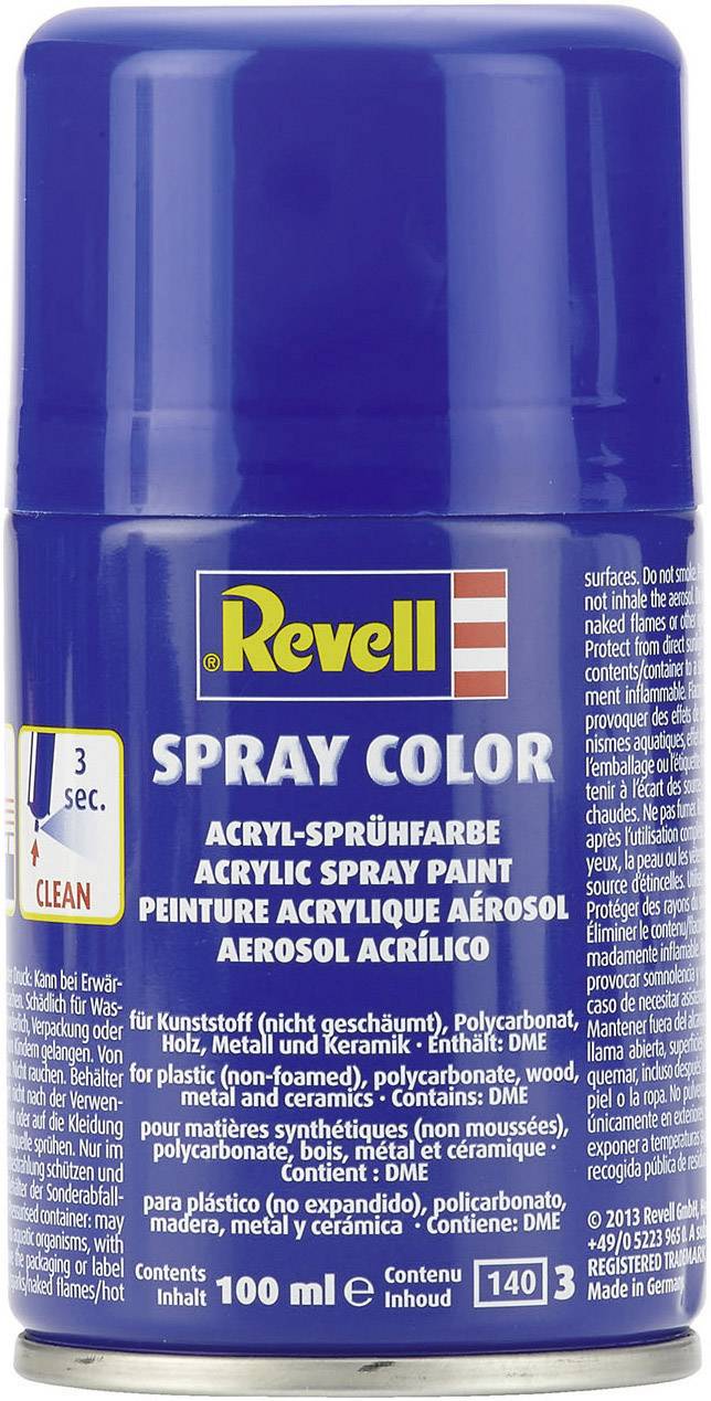 Farba akrylowa Revell czarny (matowy) 08 Puszka z rozpylaczem 100 ml - obrazek 1