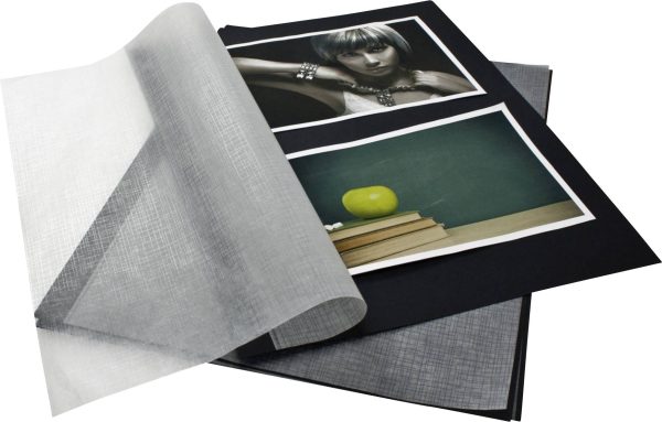 Goldbuch GOLDBUCH – Fotokarton schwarz DIN A4 mit Pergamin 20 Blatt 83006 Fotopapier czarny
