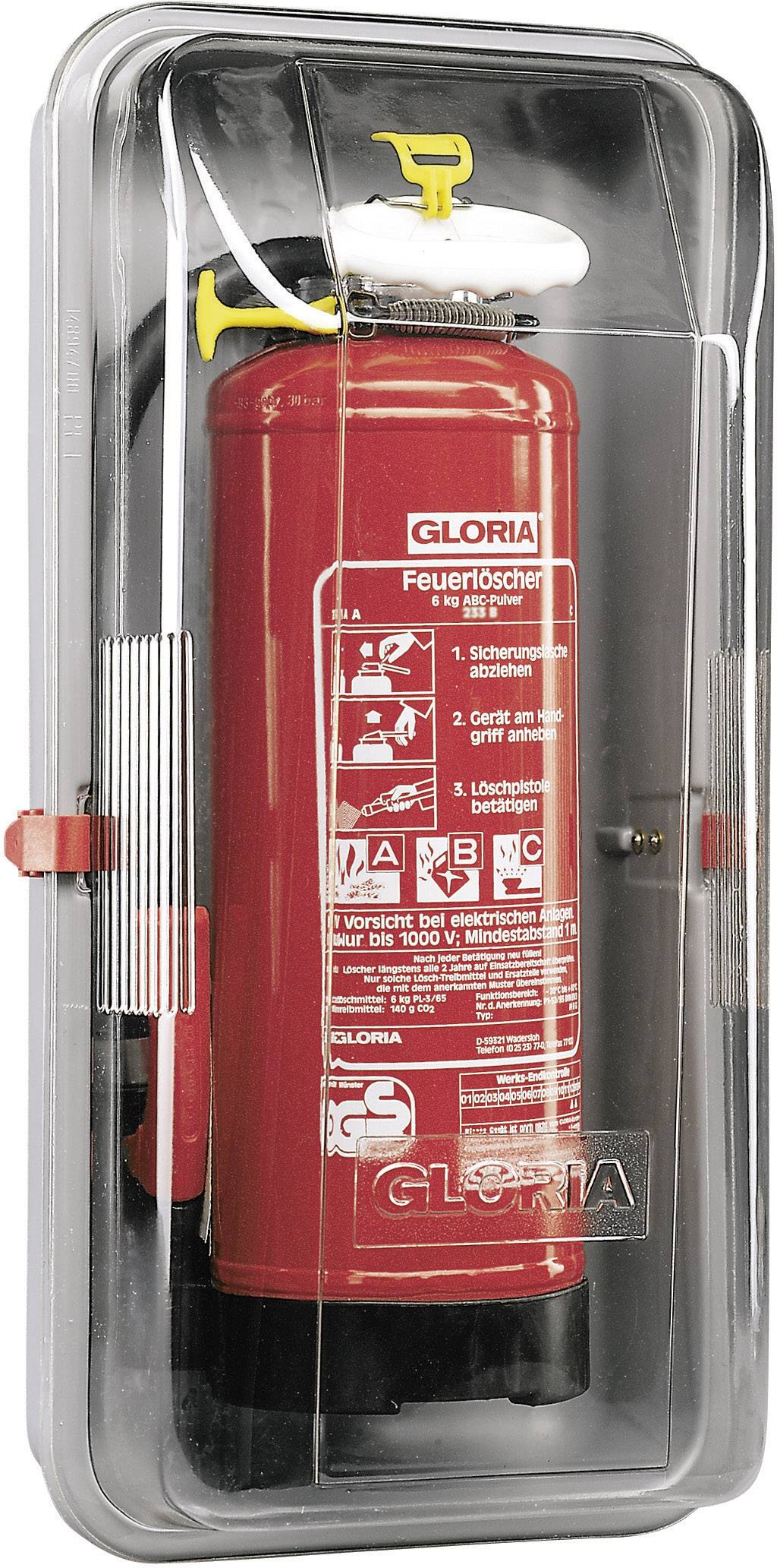 Pokrywa ochronna dla gaśnic Gloria Feuerlöscherschutzhaube / Schutzschrank FS-6/EK aus Kunststoff 002511.0000, 1 szt. - obrazek 1