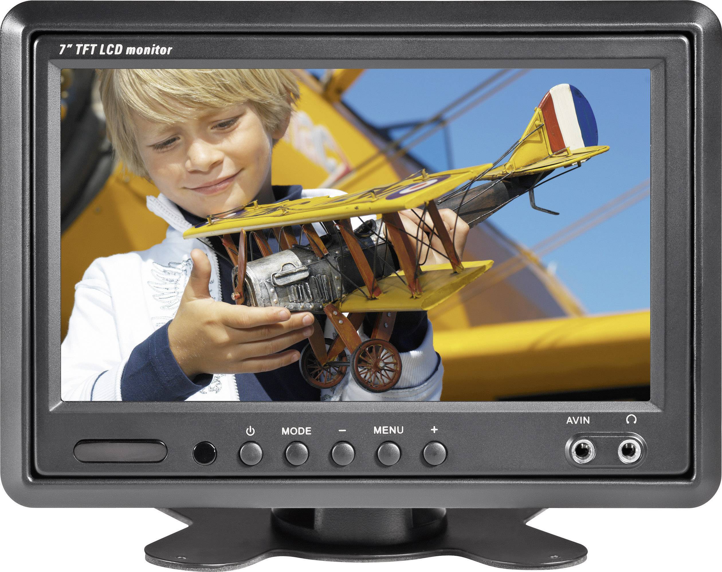 Monitor samochodowy TFT Renkforce T-701B, 17,8 cm (7"), ze stopką, PAL/NTSC, 12 V - obrazek 1