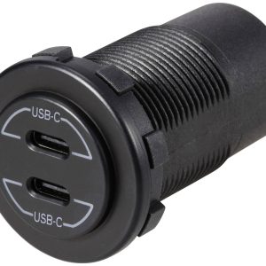 Podwójne gniazdo USB-C® 9V-30V-60W VOLTCRAFT VC-USBCx2-9-30V Obciążalność prądu maks.=3 A 12 – 24 V/DC Podwójne gniazdo USB-C® 9V-30V-60W VOLTCRAFT VC-USBCx2-9-30V Obciążalność prądu maks.=3 A 12 – 24 V/DC