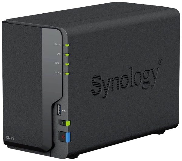 Serwer NAS Refurbished (dobry) 12 TB Synology DS223-12TB-FR DS223-12TB-FR budzenie przez połączenie LAN/WAN, przełącznik