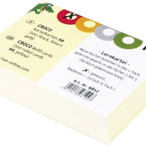 Karta do kartoteki HAN 9812 DIN A8 poziomy żółty 100 szt. Karta do kartoteki HAN 9812 DIN A8 poziomy żółty 100 szt.