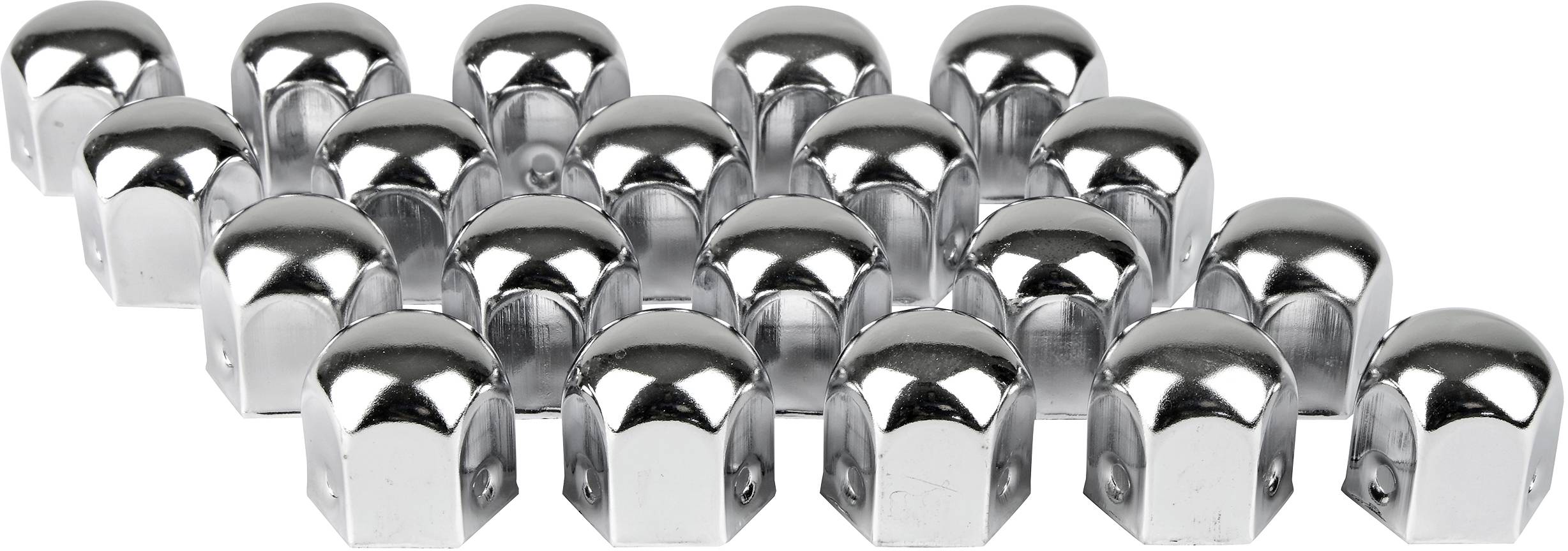 Eufab Nasadka na śrubę radełkowaną Pasuje do śrub 17 mm chrom metal - obrazek 1
