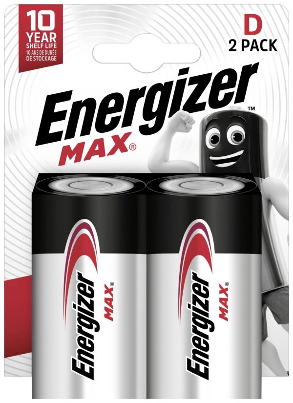 Energizer Max LR20 Bateria D/R20 alkaliczno-manganowe 1.5 V 2 szt.