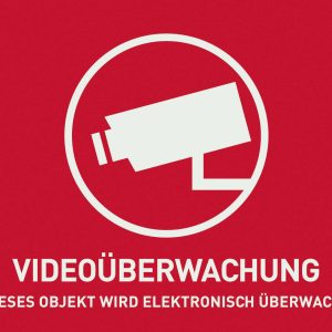 Naklejki informujące o nadzorze wideo o wym. 74 x 53 mm (język Niemiecki) Naklejki informujące o nadzorze wideo o wym. 74 x 53 mm (język Niemiecki)