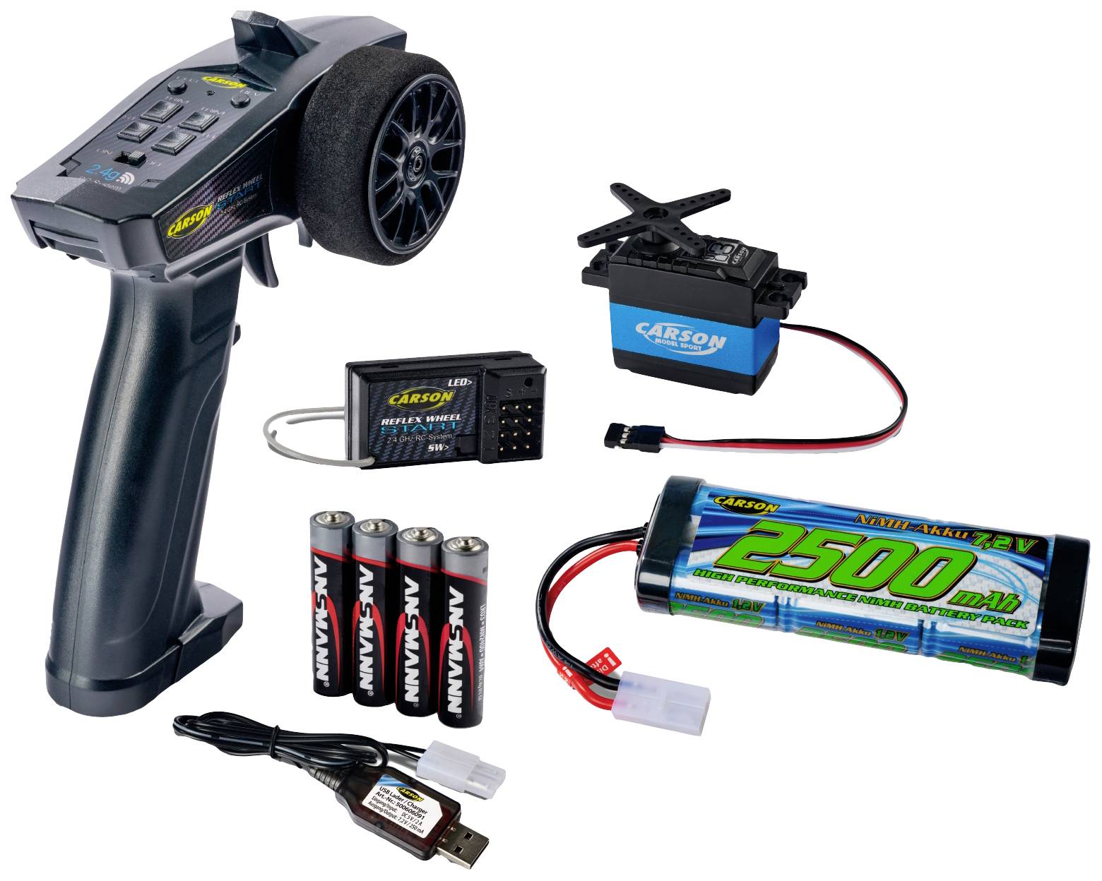 Carson RC Sport Aparatura, zestaw dla początkujących 2,4 GHz Ilość kanałów: 2 - obrazek 1