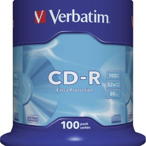 Płyta CD Verbatim, 700 MB, 80 min, zestaw 100 szt. Płyta CD Verbatim, 700 MB, 80 min, zestaw 100 szt.