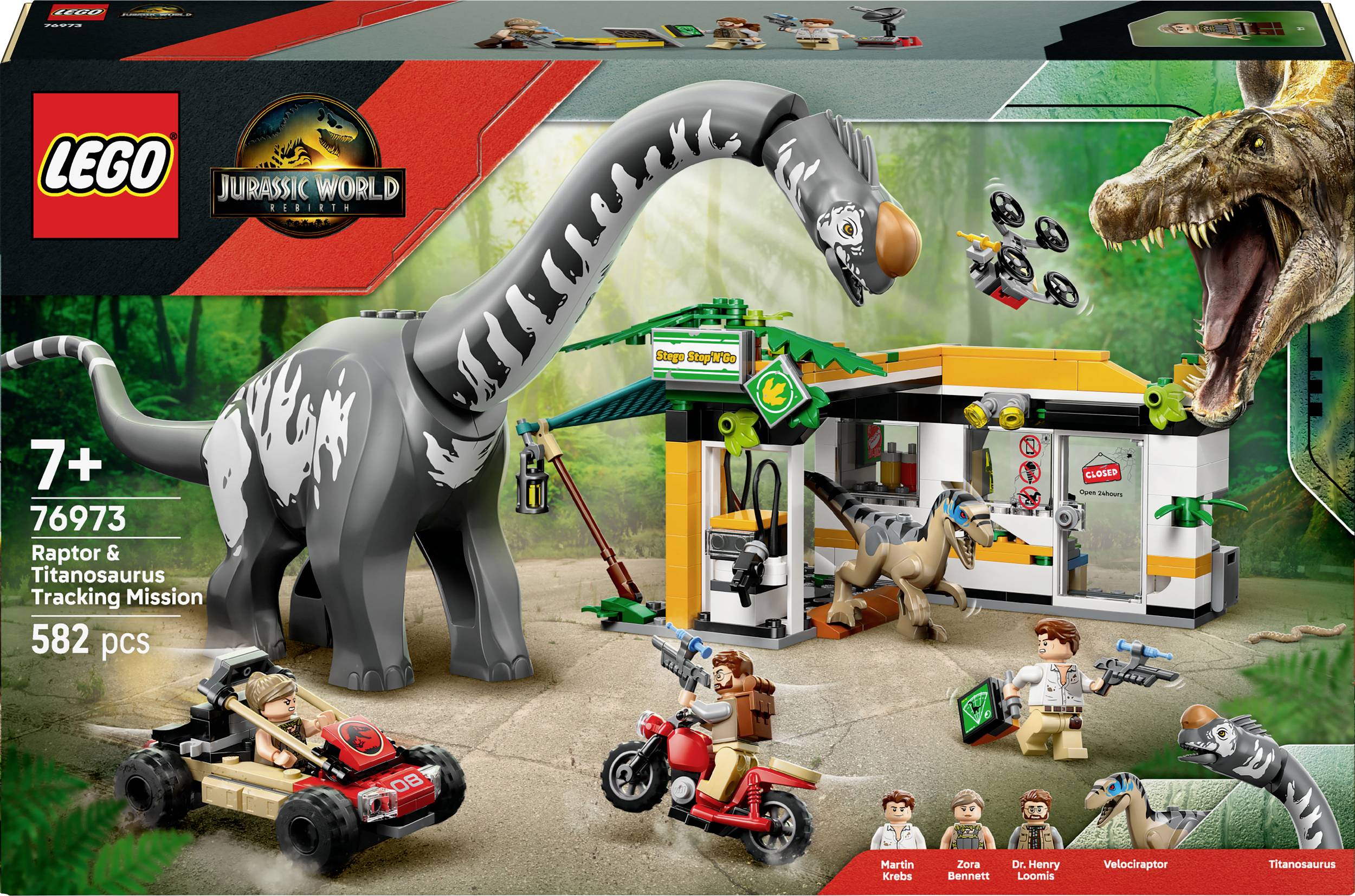 LEGO® JURASSIC WORLD™ LEGO Jurassic World LEGO - Jurassic World Raptor & Titanosaurus Große Fährtensuche 76973, 1 szt. - obrazek 1