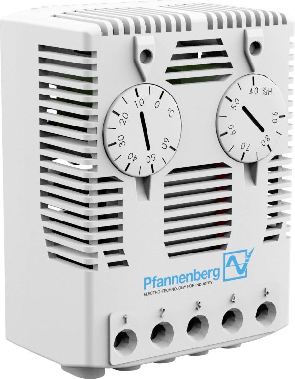 Pfannenberg Higrostat FLZ 610 HYGR. 230 AC 40-90% rF 230 V/AC 1 zestyk przełączny (D x S x W) 38 x 59 x 80.5 mm 1 szt.