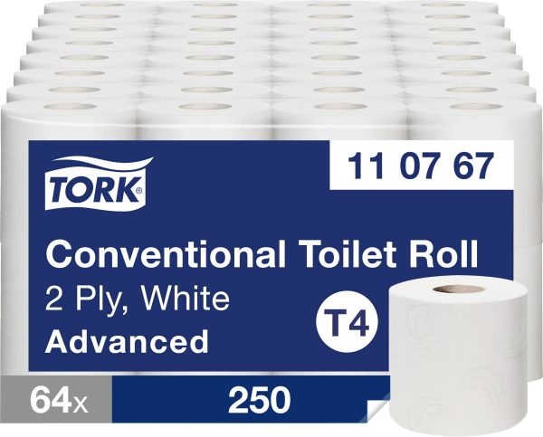 TORK Papier toaletowy T4-System 110767 biały Ilość warstw: 2 ark. 64 szt.