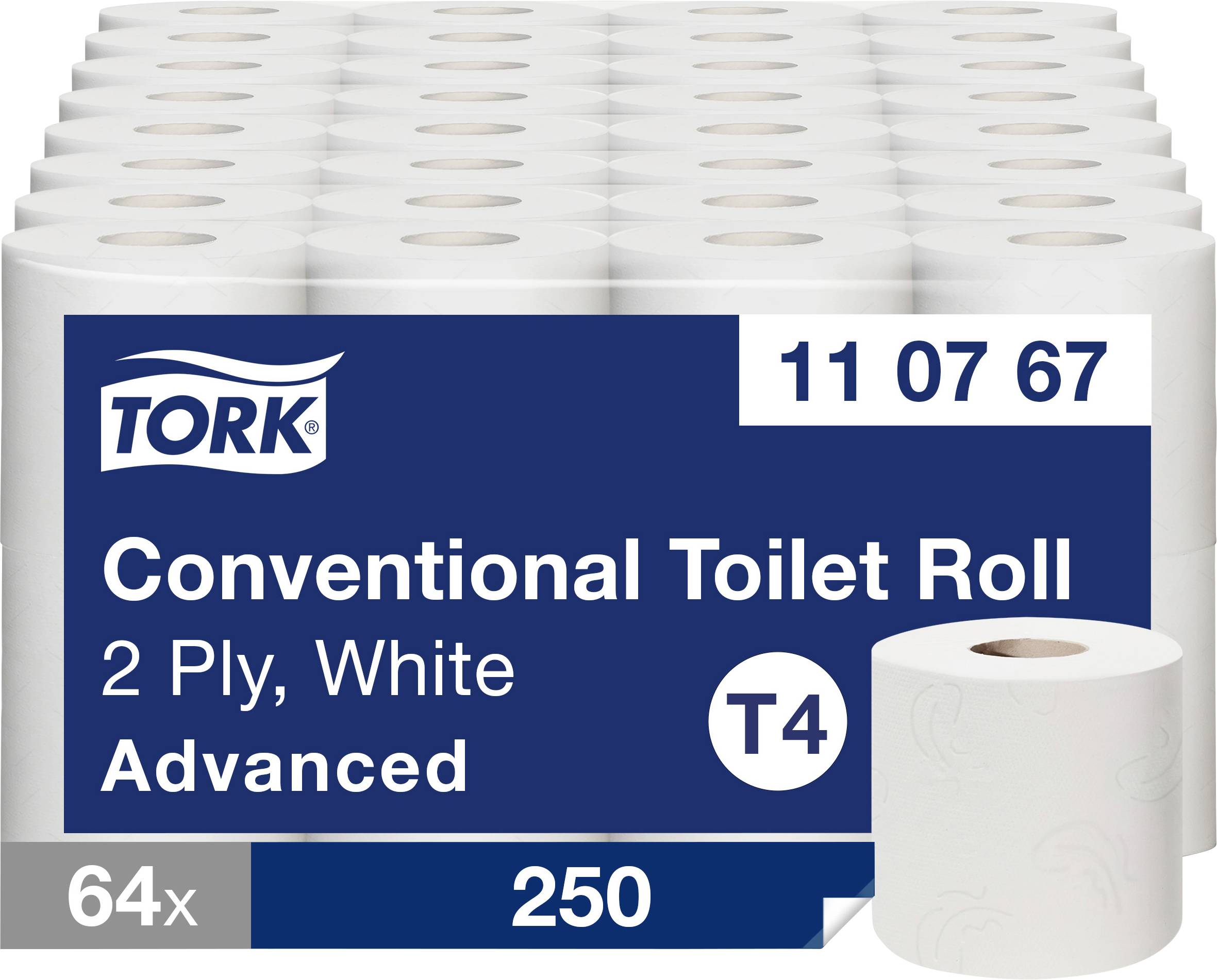 TORK Papier toaletowy T4-System 110767 biały Ilość warstw: 2 ark. 64 szt. - obrazek 1