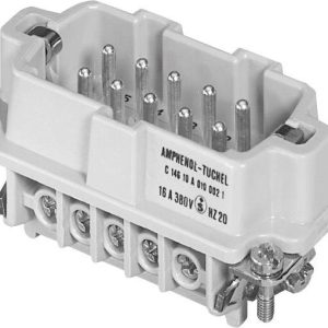 Wstawka pinowa męska Heavy|mate® C146 C146 10A010 002 1-1 Amphenol Łączna ilość styków 10 + PE 1 szt. Wstawka pinowa męska Heavy|mate® C146 C146 10A010 002 1-1 Amphenol Łączna ilość styków 10 + PE 1 szt.
