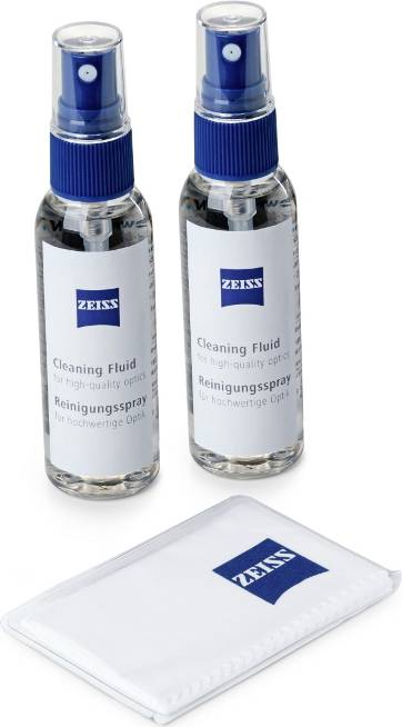 Zeiss Reinigungsspray 2 x 60 ml + Mikrofasertuch 2390-368 Ściereczka do czyszczenia z ręcznikiem do czyszczenia