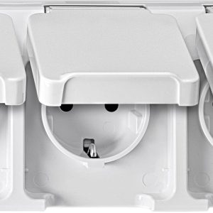 Schneider Electric 3 x Osprzęt elektroinstalacyjny do pomieszczeń wilgotnych Komplet Gniazdo sieciowe z klapką AQUASTAR Schneider Electric 3 x Osprzęt elektroinstalacyjny do pomieszczeń wilgotnych Komplet Gniazdo sieciowe z klapką AQUASTAR