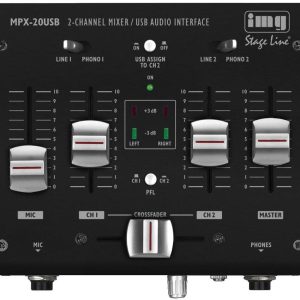 IMG Stageline MPX-20USB 3-kanałowy Mikser DJ IMG Stageline MPX-20USB 3-kanałowy Mikser DJ