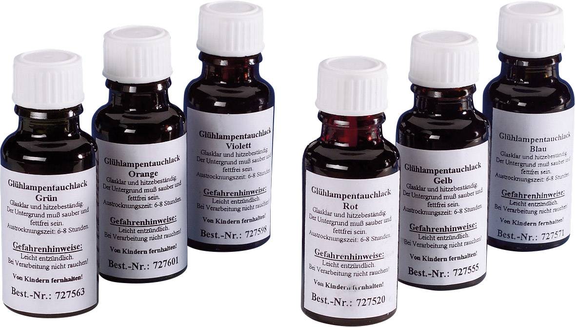 Farba do żarówek, 20 ml, zestaw, 6 szt. - obrazek 1