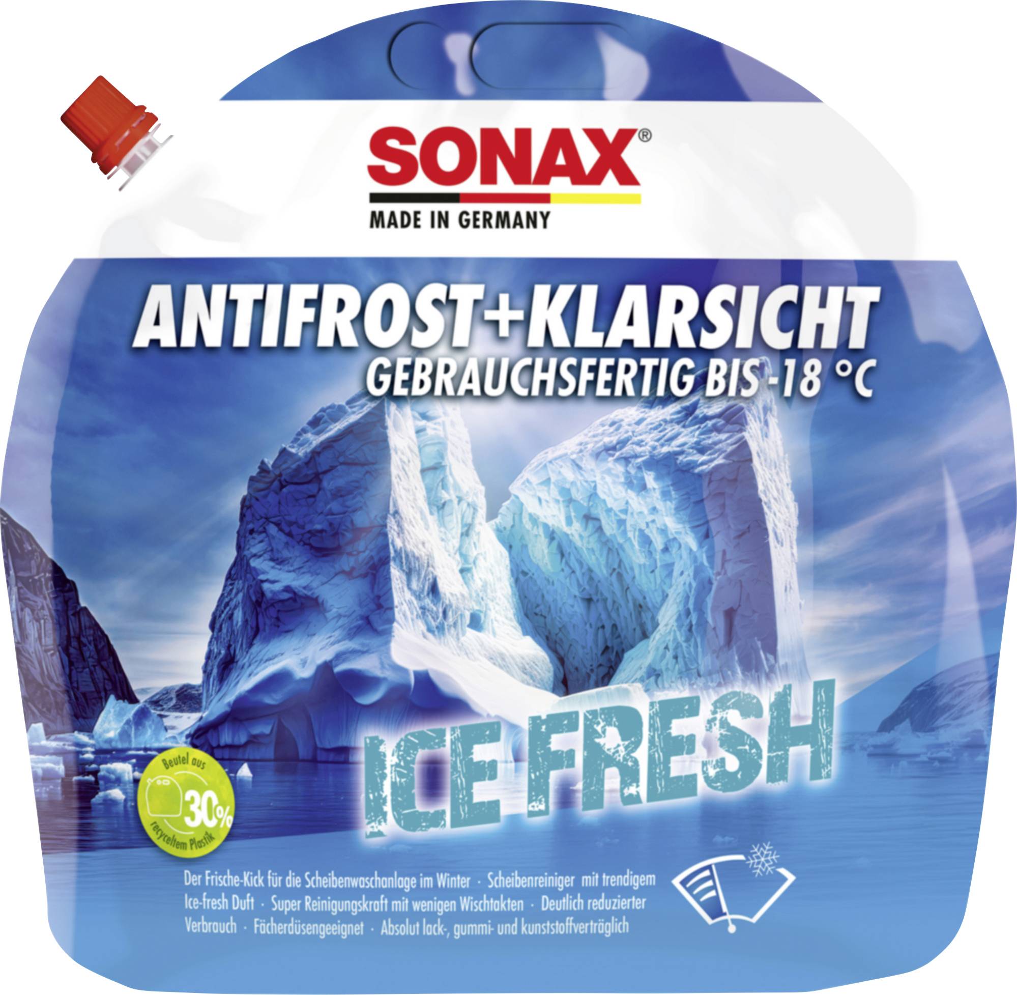 Preparatt przeciw zamarzaniu szyb Sonax AntiFrost+KlarSicht Ice-fresh 133495, 3 l - obrazek 1