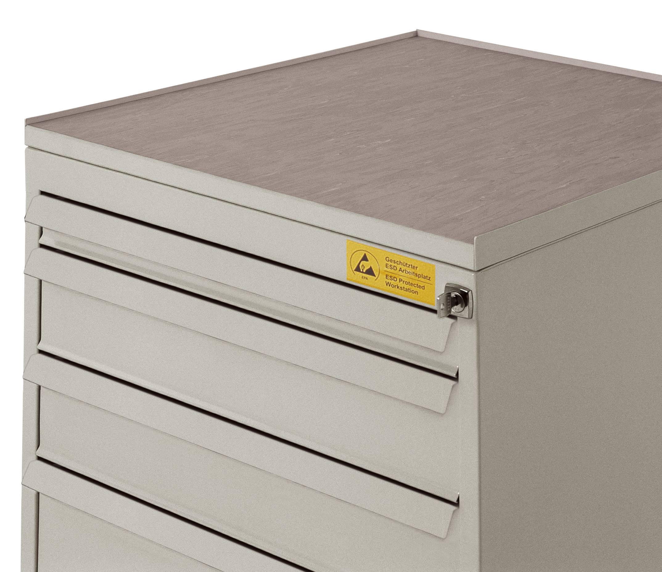 Manuflex LS0038 Płyta robocza z podniesionymi krawędziami melaminowymi, rezystancja szer. X wys. 500x 580 x 25 mm (S x W - obrazek 1