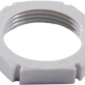 Przeciwnakrętka, Wiska EMUG M20 RAL 7035 60772, M 20, poliamid wzmocniony, jasnoszara Przeciwnakrętka, Wiska EMUG M20 RAL 7035 60772, M 20, poliamid wzmocniony, jasnoszara