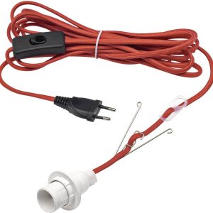 Kabel zasilający KonstSmide 2998-550, 500 cm, Czerwony, E14 Kabel zasilający KonstSmide 2998-550, 500 cm, Czerwony, E14