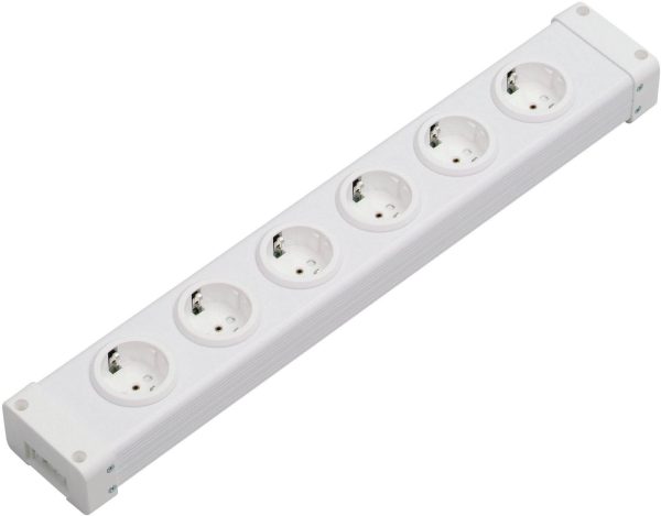 Moduł listwy zasilającej Ehmann Vario Combi, 5-gniazdowy, bez wyłącznika, 3600 W, biały