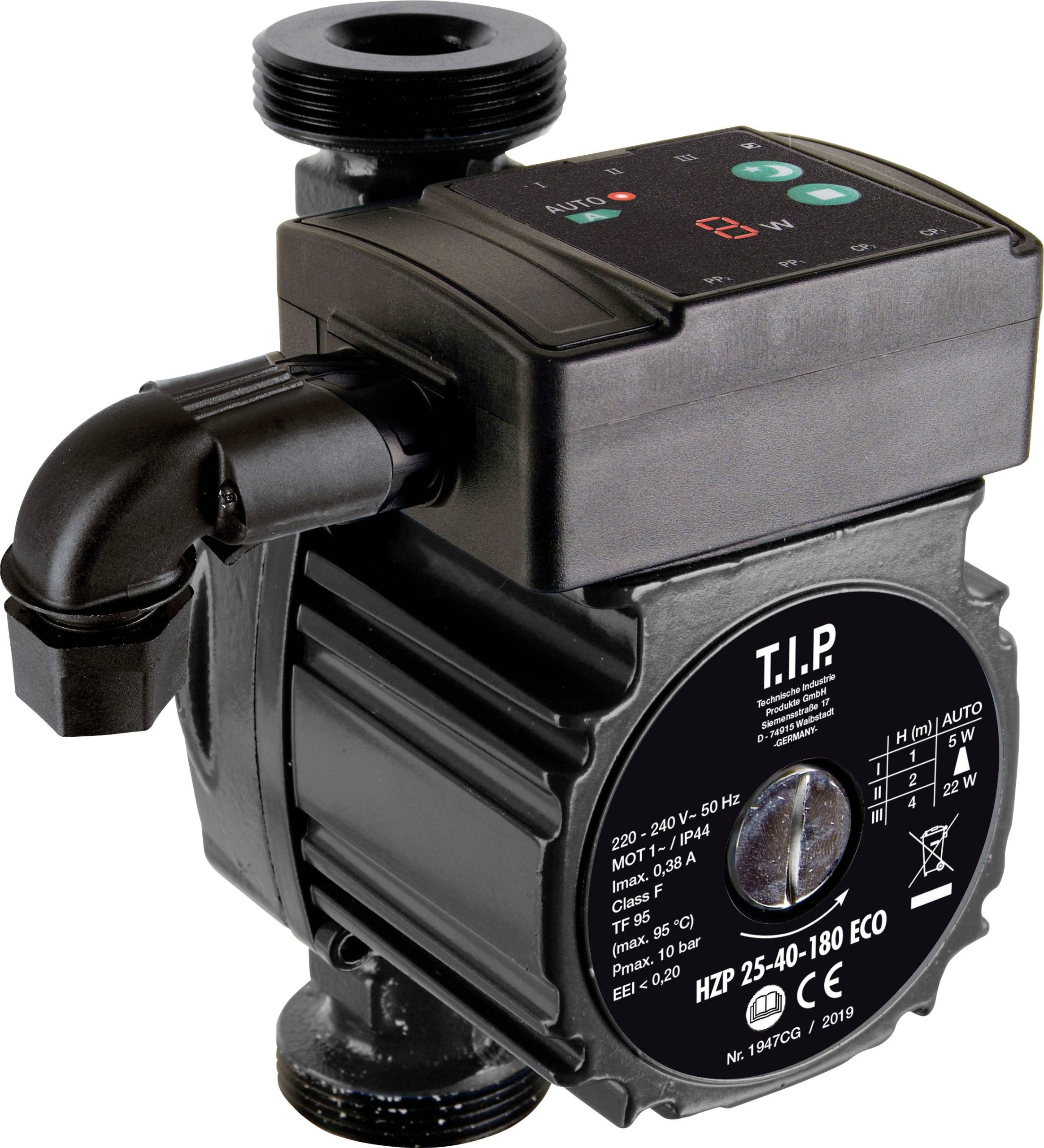 Pompa cyrkulacyjna T.I.P. - Technische Industrie Produkte HZP 25-40-180 ECO 31421, 1 szt. - obrazek 1