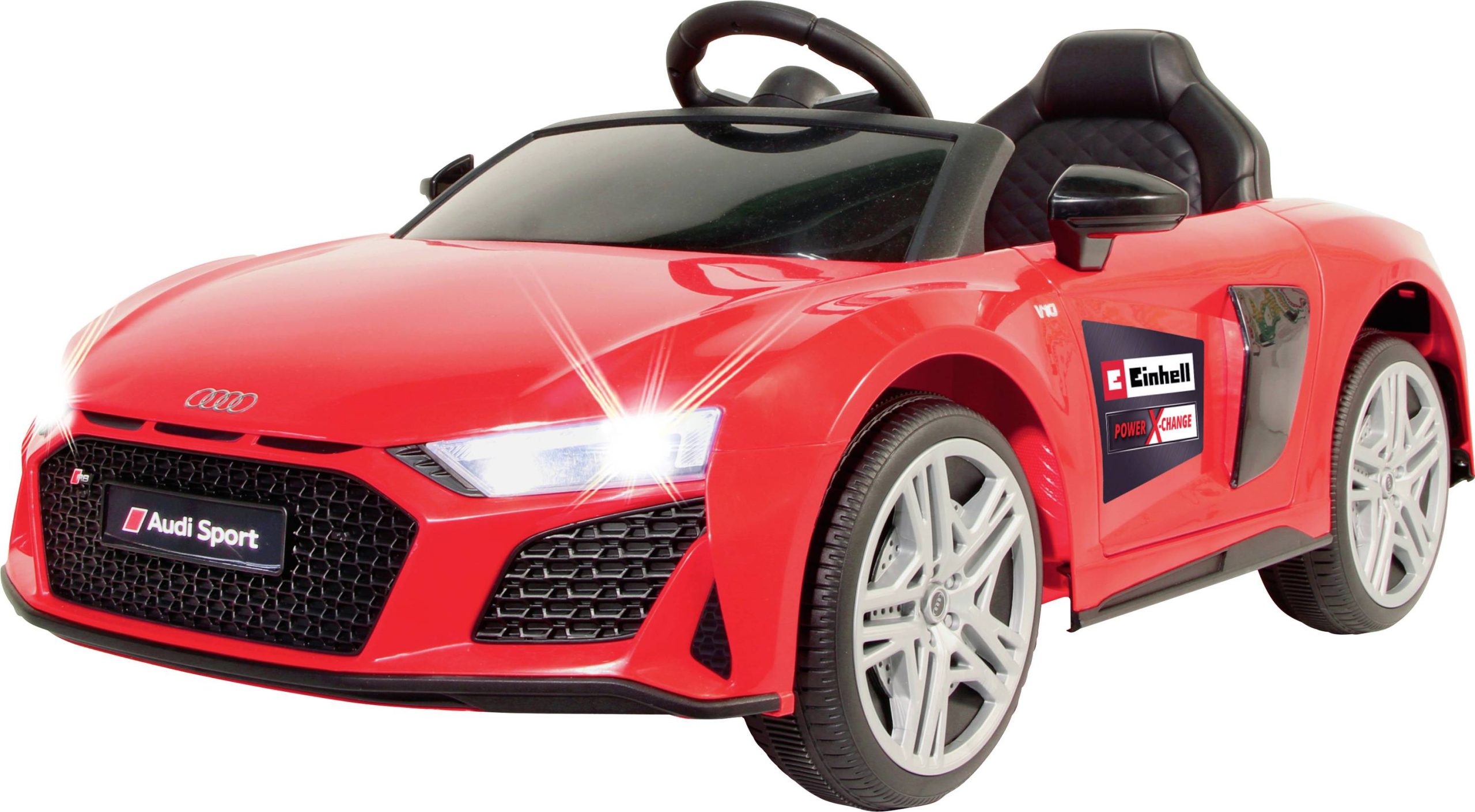 Jamara Audi R8 Ride-On Samochód elektryczny 18 V czerwony z reflektorami LED - obrazek 1
