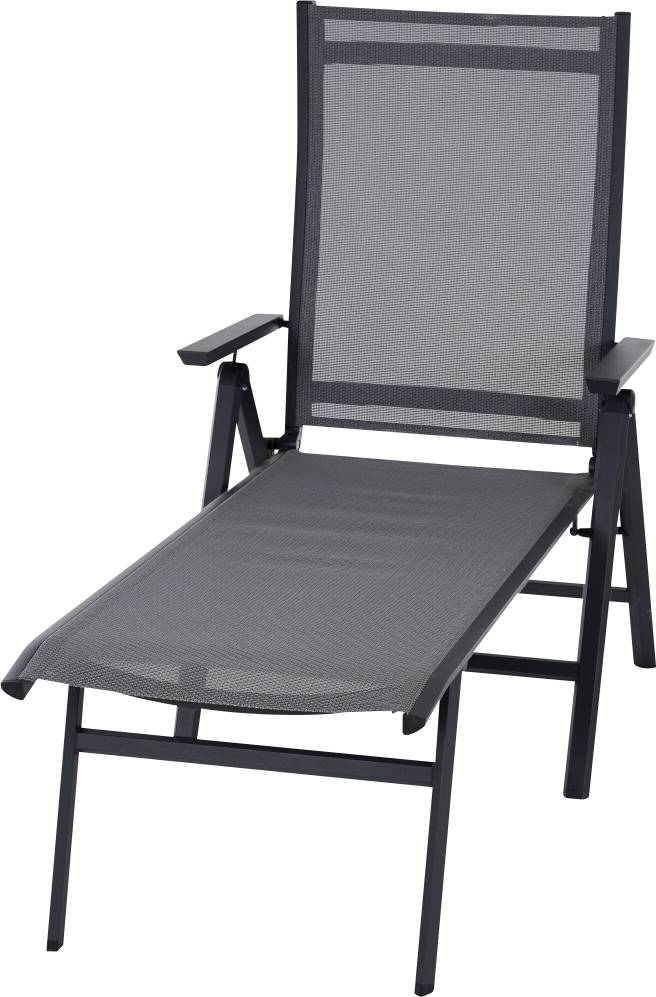 Siena Garden Tauro S83267 Składany leżak aluminium antracytowy (matowy), szary - obrazek 1