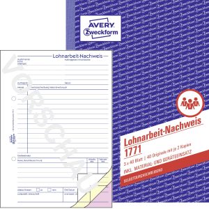 Avery-Zweckform Formularz zapłaty 1771 DIN A5 Avery-Zweckform Formularz zapłaty 1771 DIN A5
