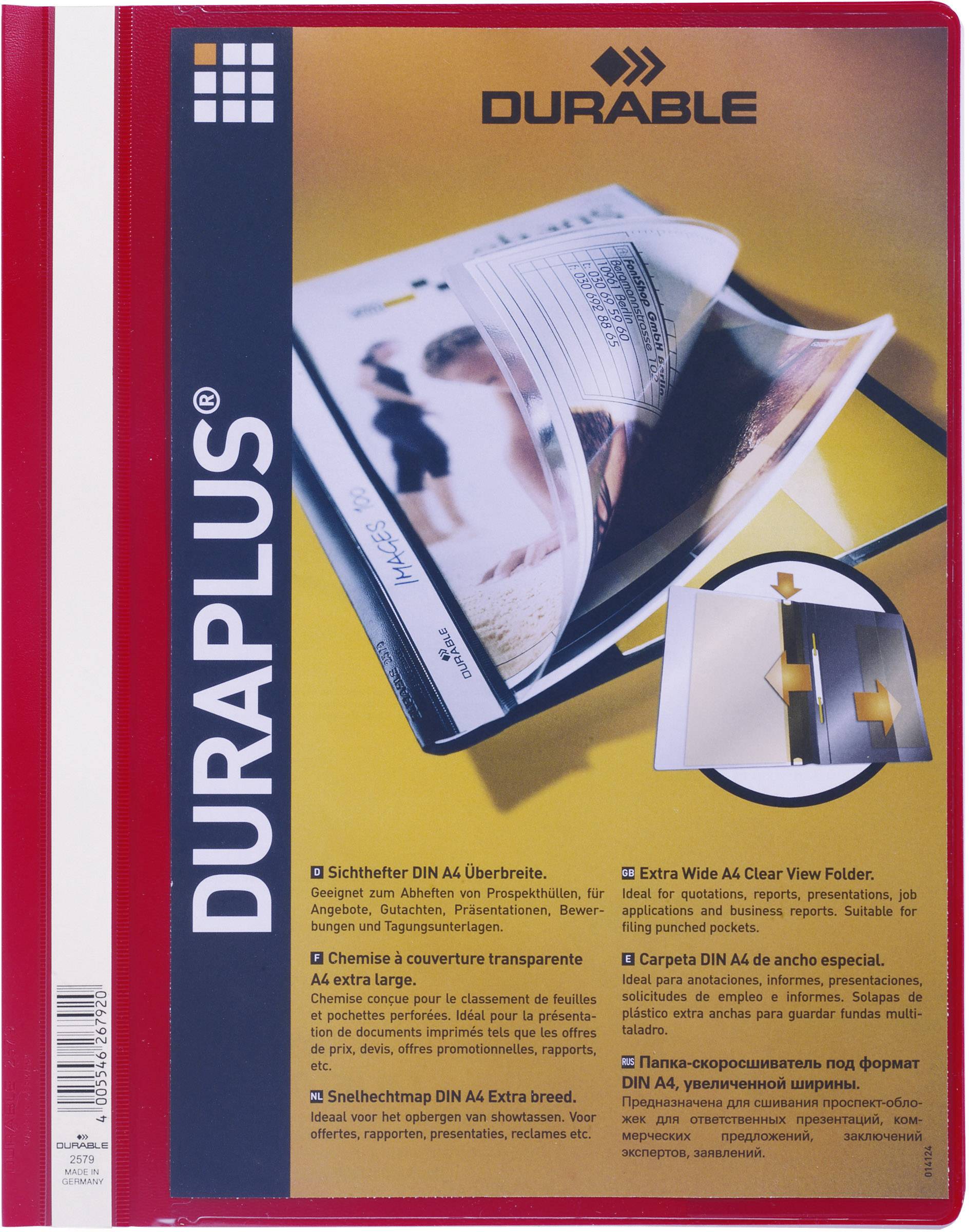 Durable Skoroszyt na oferty 257903 czerwony DIN A4 1 szt. - obrazek 1